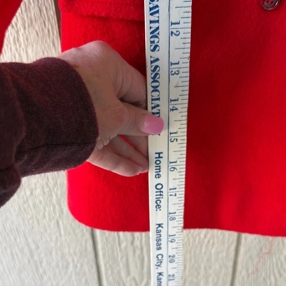 Vintage Classic Red Kids Peacoat 3 to 4 T size tag is worn out